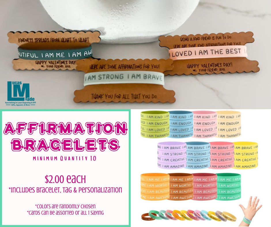Affirmation Bracelets - Classroom Valentines