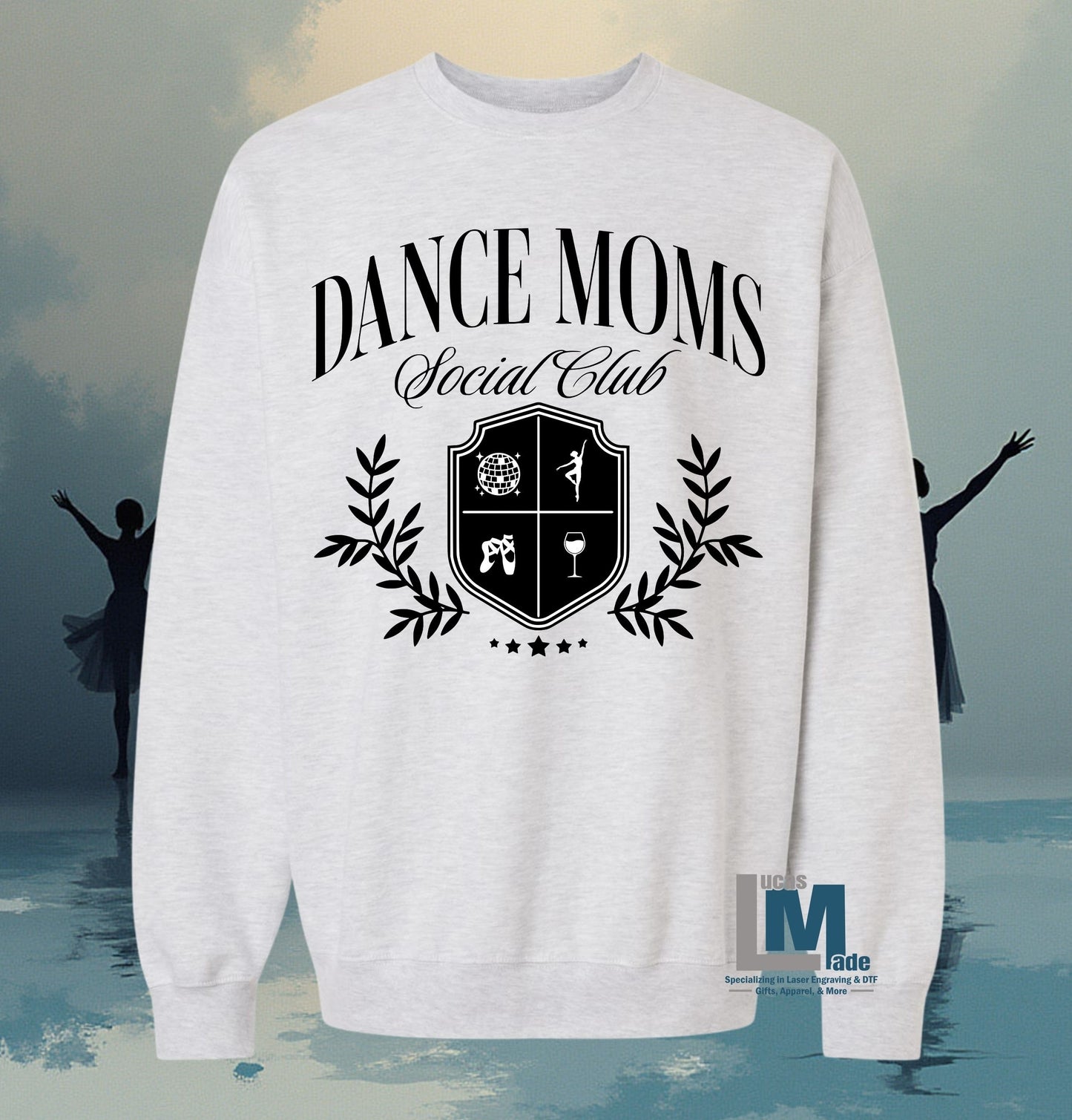 Dance Mom Social Club Sweatshirt - Ash Grey