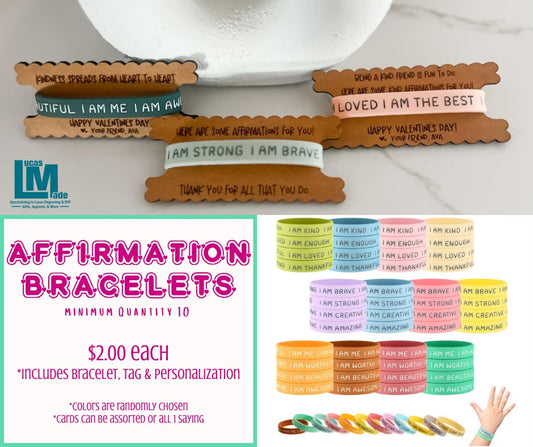 Affirmation Bracelets - Classroom Valentines