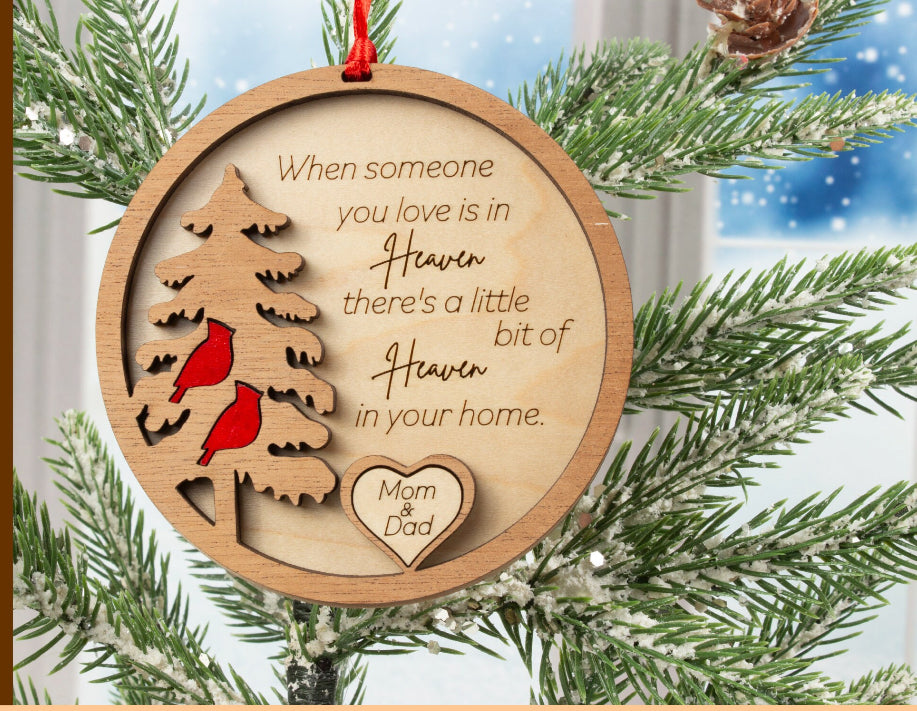 Cardinal memorial ornament