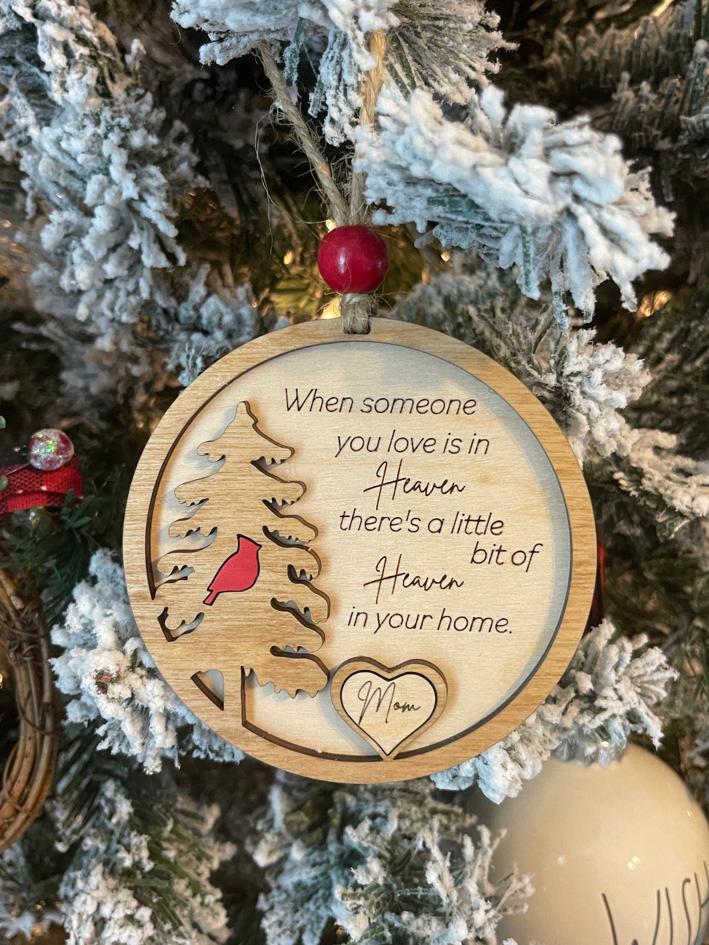 Cardinal memorial ornament