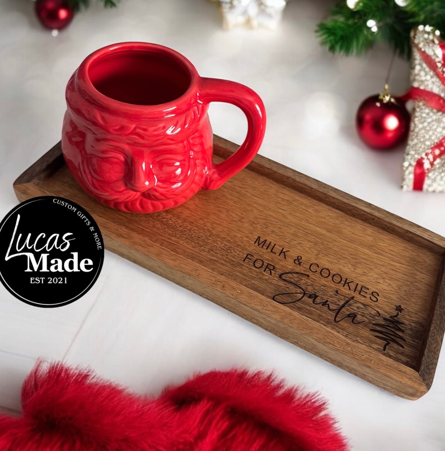 Milk & Cookies Santa Tray